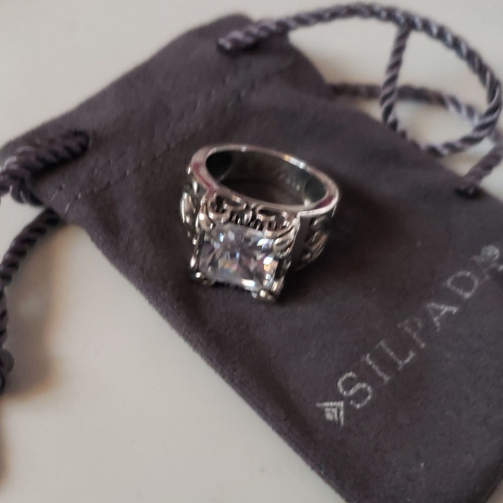 SALE!! Silpada Uptown CZ Silver 925 Ring sz 5